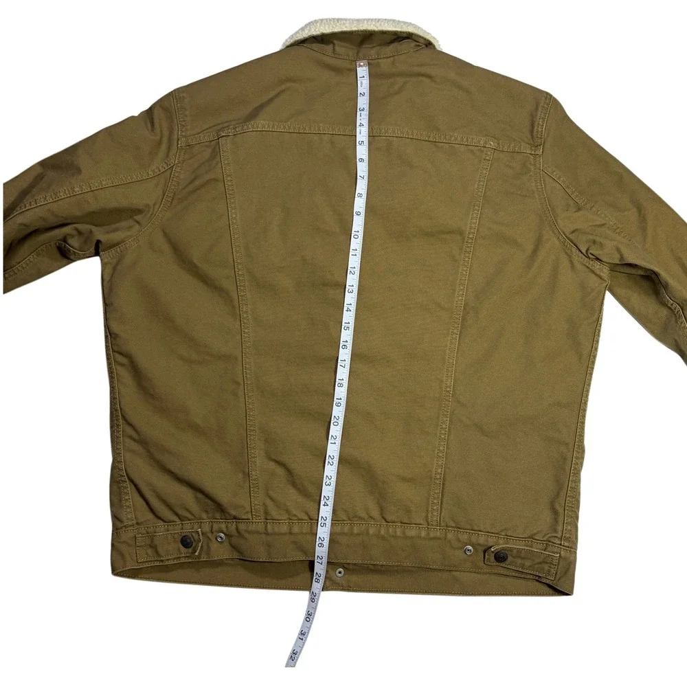 Levi's Type III Sherpa Trucker Jacket XXL Cougar Brown Canvas Workwear